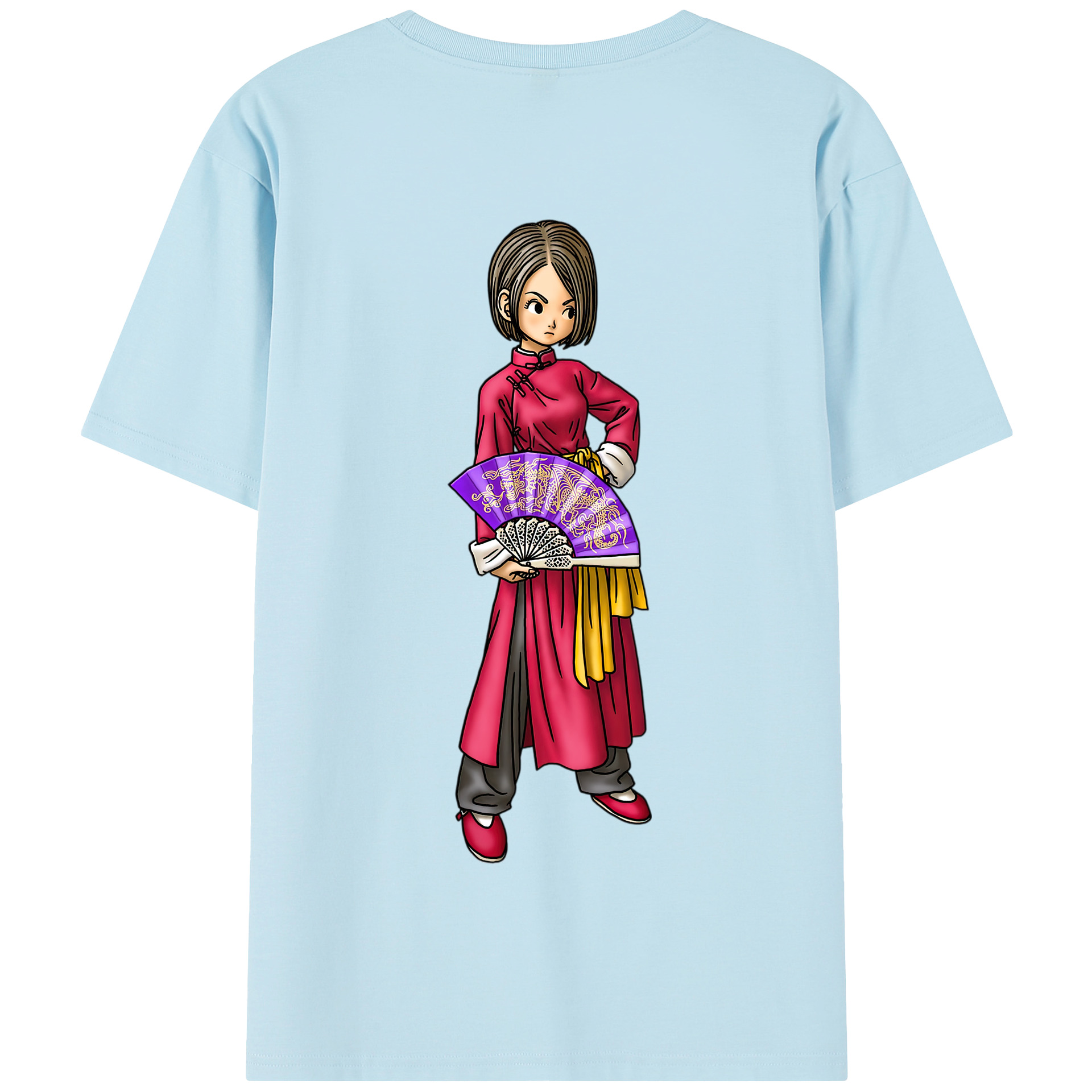 （画像用） ドラゴンクエスト Doragon Kuesuto Dragon Quest 綿100％半袖Tシャツ（背面プリント）